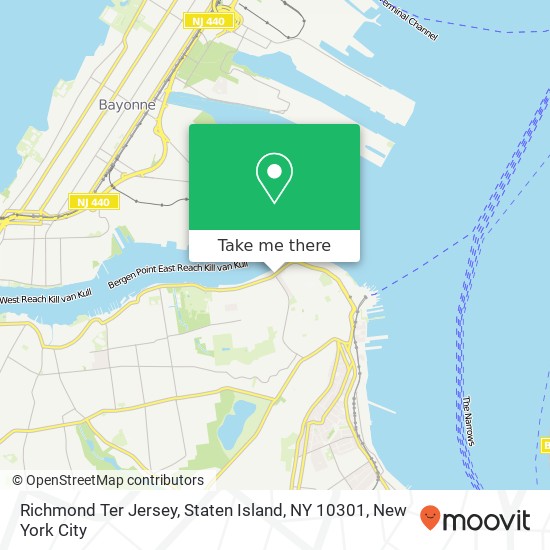 Mapa de Richmond Ter Jersey, Staten Island, NY 10301