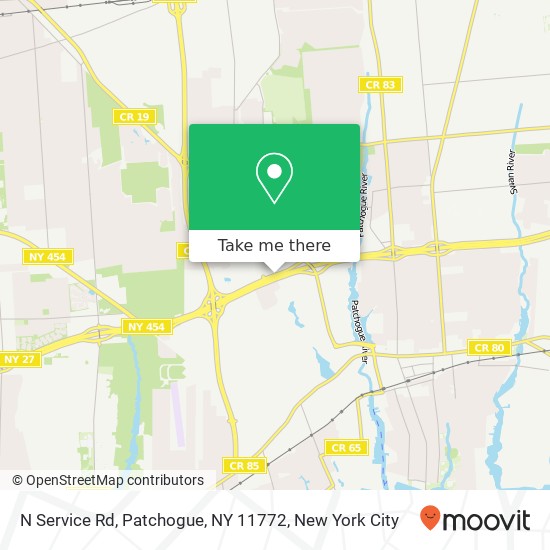 Mapa de N Service Rd, Patchogue, NY 11772