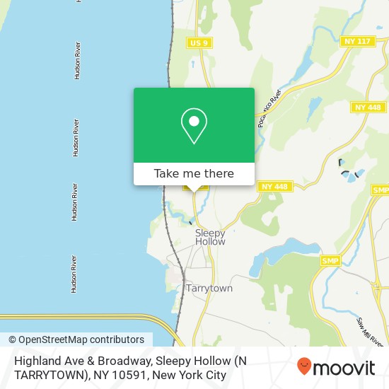 Highland Ave & Broadway, Sleepy Hollow (N TARRYTOWN), NY 10591 map