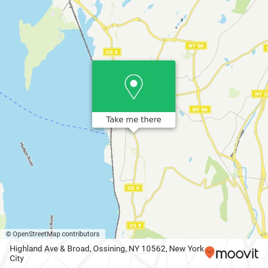 Highland Ave & Broad, Ossining, NY 10562 map