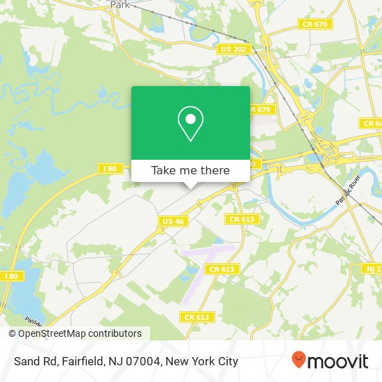 Mapa de Sand Rd, Fairfield, NJ 07004