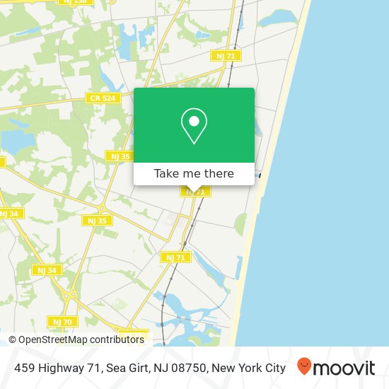 459 Highway 71, Sea Girt, NJ 08750 map