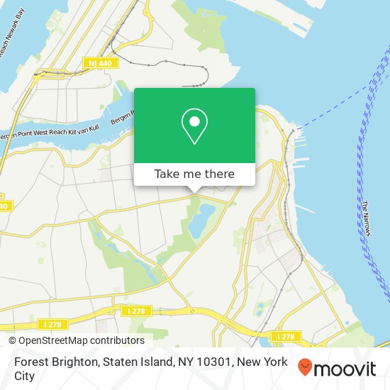 Mapa de Forest Brighton, Staten Island, NY 10301