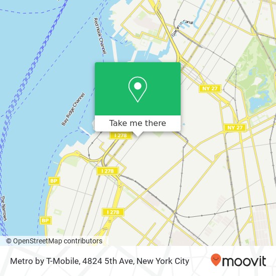 Mapa de Metro by T-Mobile, 4824 5th Ave