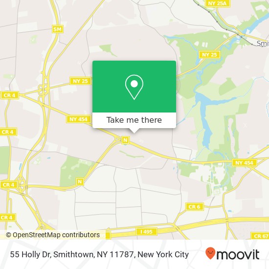 Mapa de 55 Holly Dr, Smithtown, NY 11787
