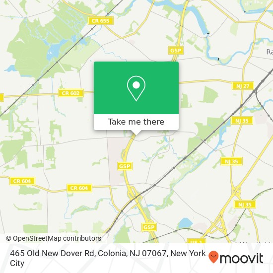 Mapa de 465 Old New Dover Rd, Colonia, NJ 07067