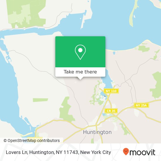 Mapa de Lovers Ln, Huntington, NY 11743