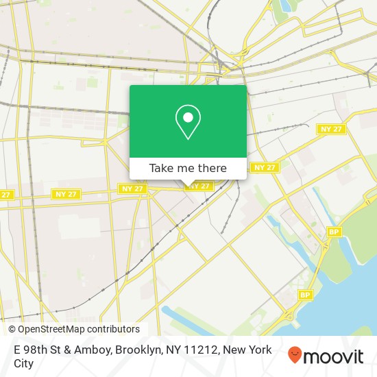 Mapa de E 98th St & Amboy, Brooklyn, NY 11212