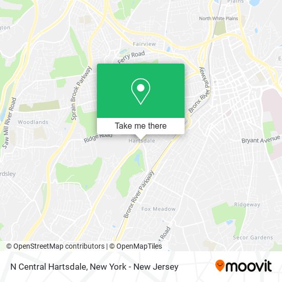 N Central Hartsdale map