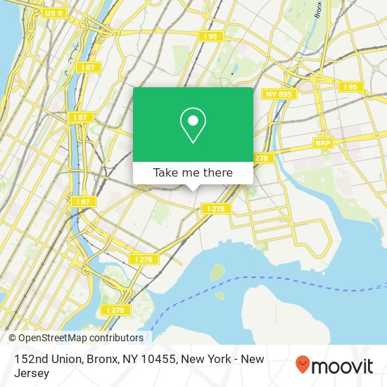 Mapa de 152nd Union, Bronx, NY 10455