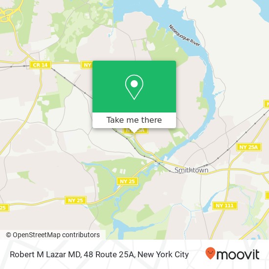 Mapa de Robert M Lazar MD, 48 Route 25A