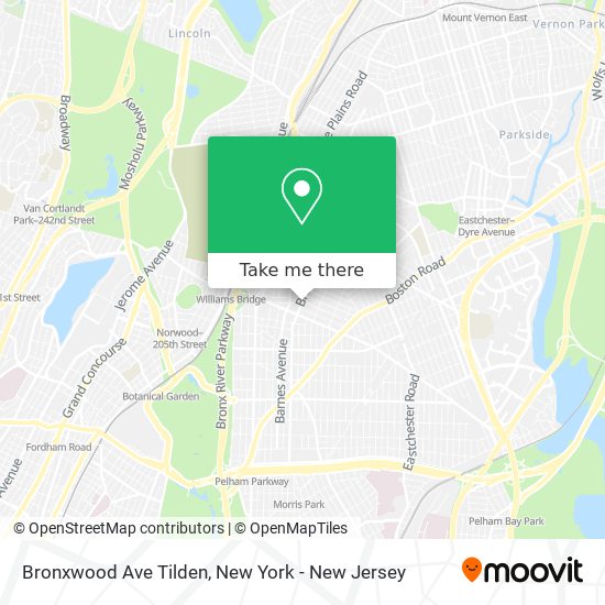 Bronxwood Ave Tilden map