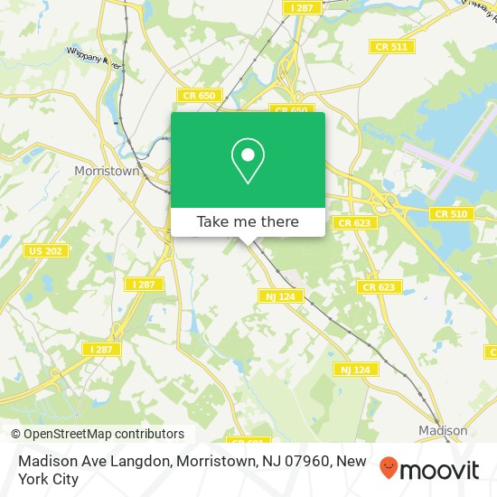 Madison Ave Langdon, Morristown, NJ 07960 map