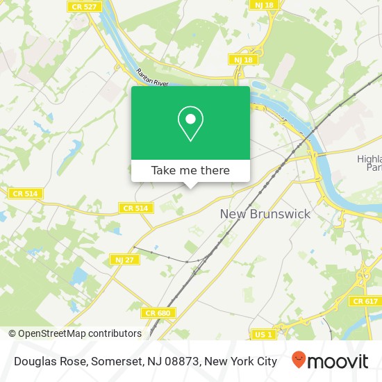 Mapa de Douglas Rose, Somerset, NJ 08873