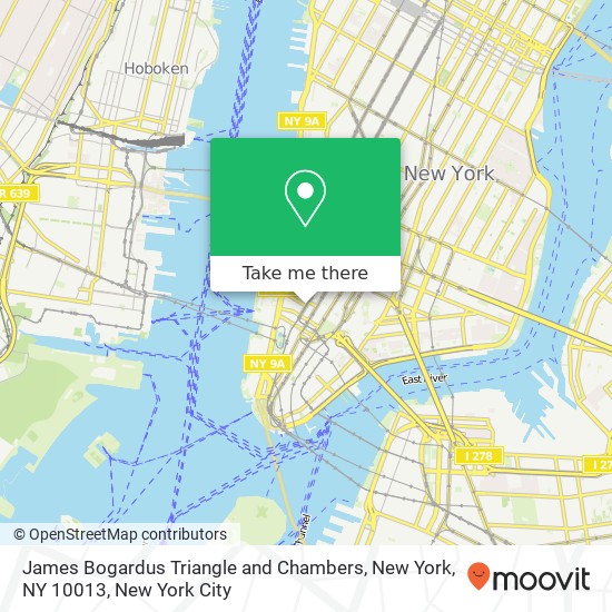 Mapa de James Bogardus Triangle and Chambers, New York, NY 10013