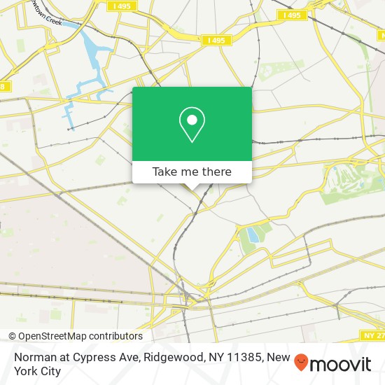 Norman at Cypress Ave, Ridgewood, NY 11385 map