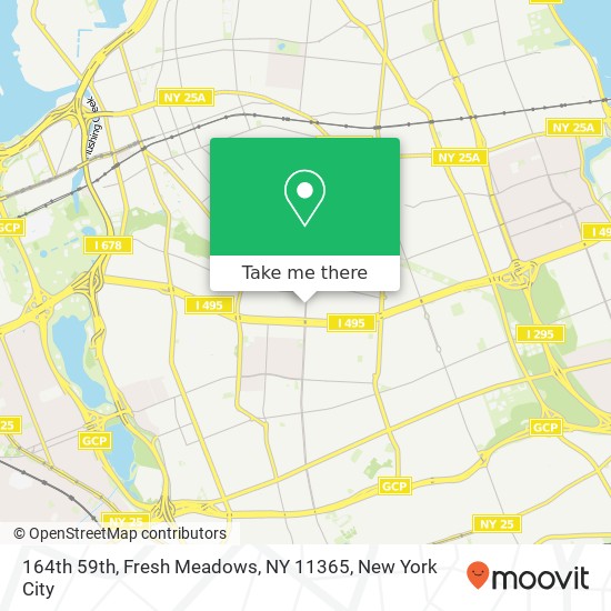 Mapa de 164th 59th, Fresh Meadows, NY 11365