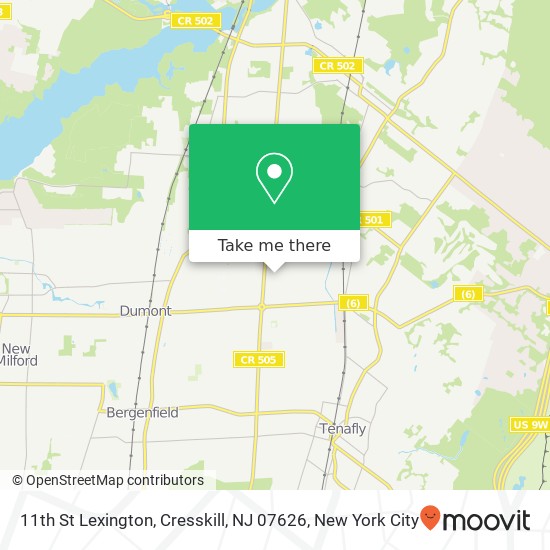 Mapa de 11th St Lexington, Cresskill, NJ 07626