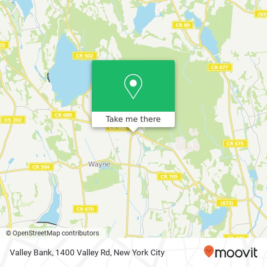 Mapa de Valley Bank, 1400 Valley Rd