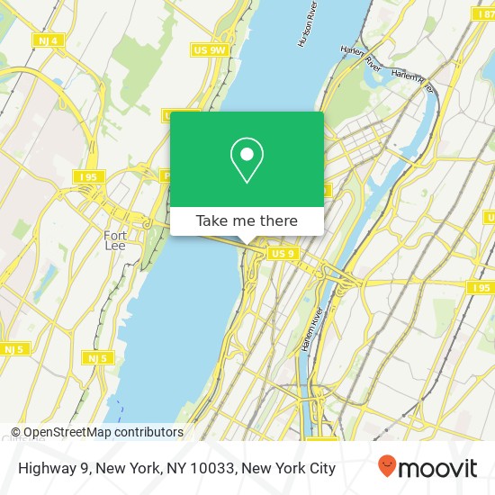 Mapa de Highway 9, New York, NY 10033