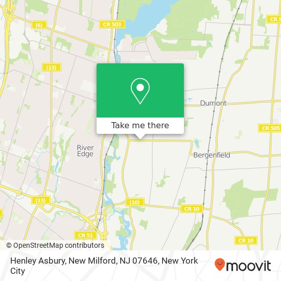 Mapa de Henley Asbury, New Milford, NJ 07646