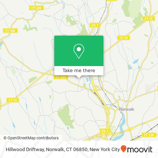 Hillwood Driftway, Norwalk, CT 06850 map