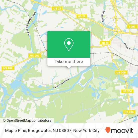 Mapa de Maple Pine, Bridgewater, NJ 08807