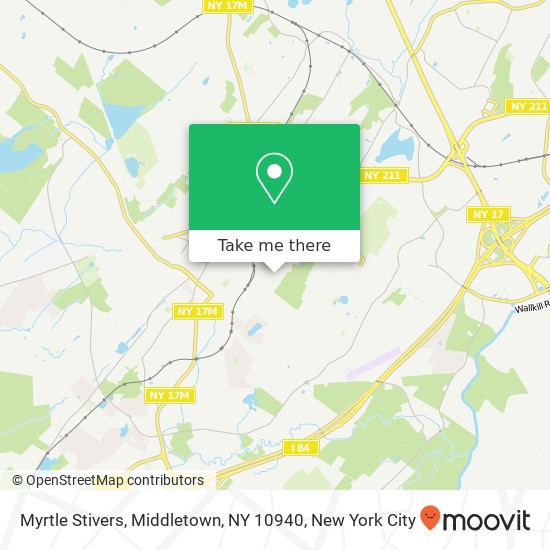Mapa de Myrtle Stivers, Middletown, NY 10940