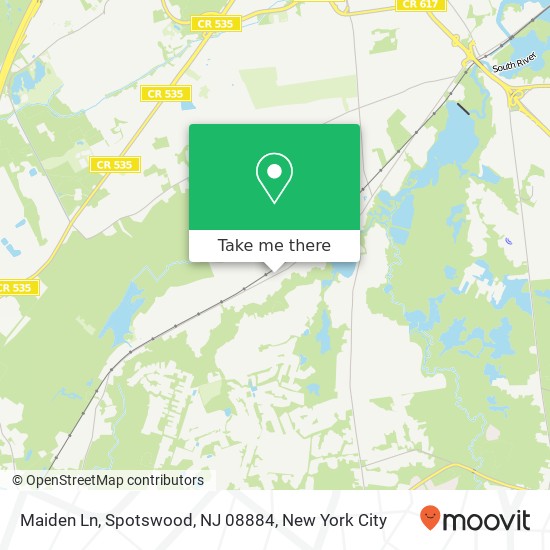 Maiden Ln, Spotswood, NJ 08884 map