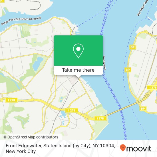 Mapa de Front Edgewater, Staten Island (ny City), NY 10304