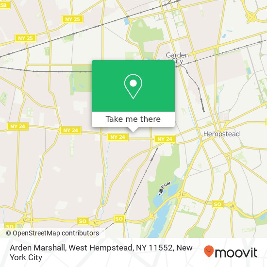 Mapa de Arden Marshall, West Hempstead, NY 11552