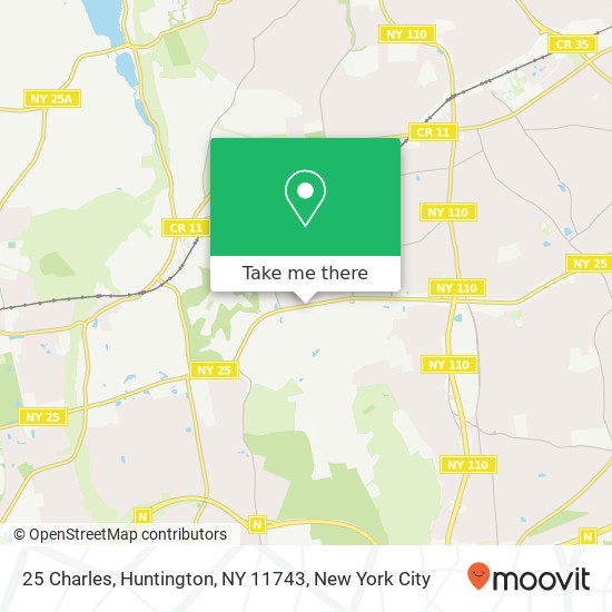 Mapa de 25 Charles, Huntington, NY 11743