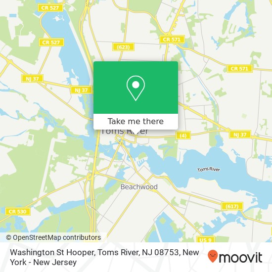 Mapa de Washington St Hooper, Toms River, NJ 08753