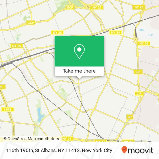 Mapa de 116th 190th, St Albans, NY 11412