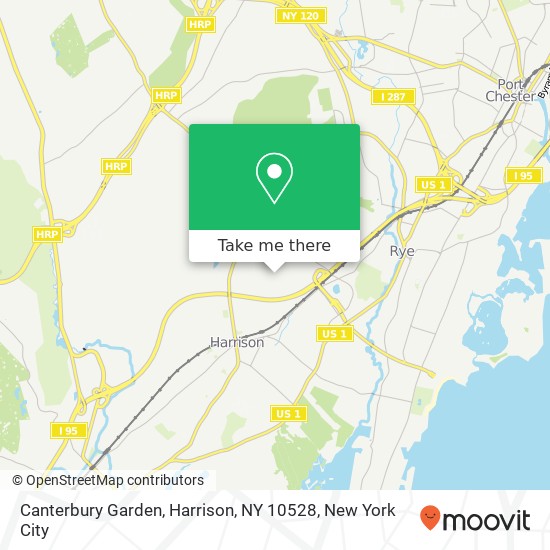 Mapa de Canterbury Garden, Harrison, NY 10528