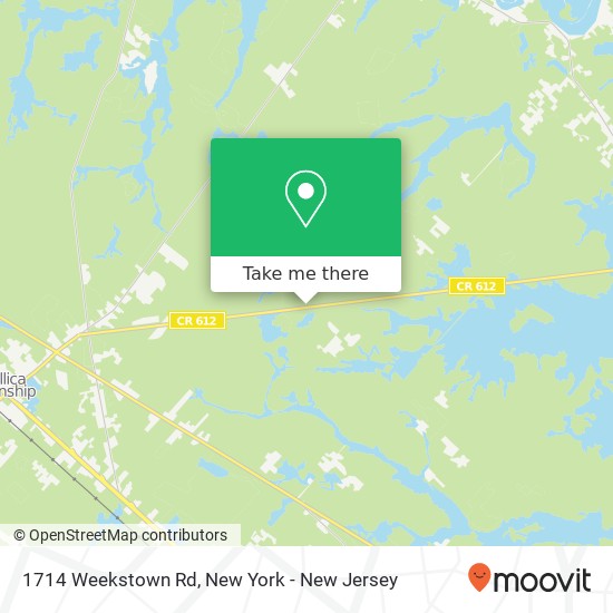 Mapa de 1714 Weekstown Rd, Egg Harbor City, NJ 08215