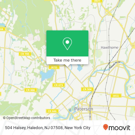 Mapa de 504 Halsey, Haledon, NJ 07508