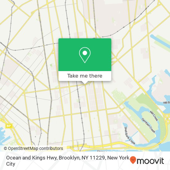 Mapa de Ocean and Kings Hwy, Brooklyn, NY 11229