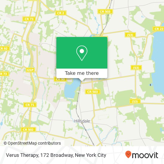 Verus Therapy, 172 Broadway map