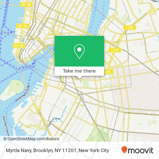 Mapa de Myrtle Navy, Brooklyn, NY 11201