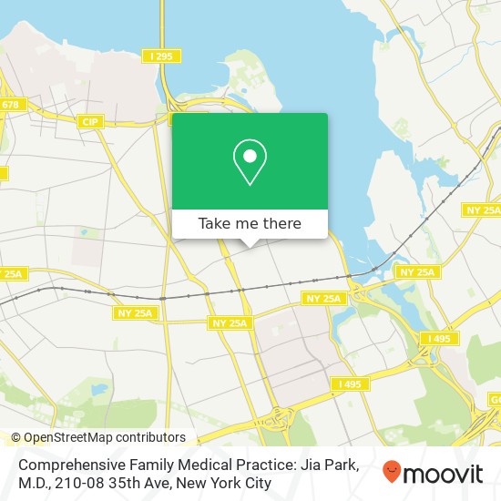 Mapa de Comprehensive Family Medical Practice: Jia Park, M.D., 210-08 35th Ave