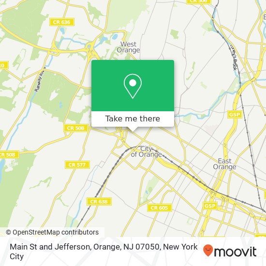 Main St and Jefferson, Orange, NJ 07050 map