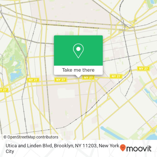Mapa de Utica and Linden Blvd, Brooklyn, NY 11203