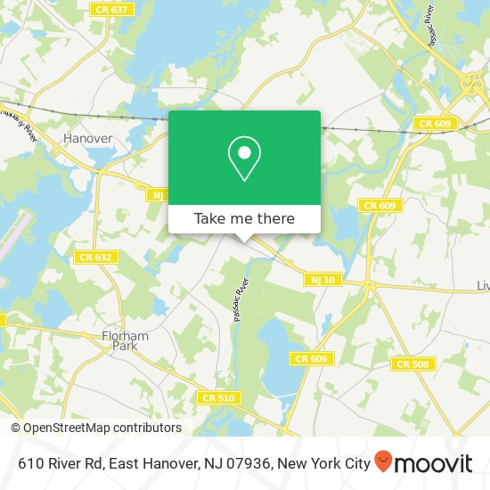 610 River Rd, East Hanover, NJ 07936 map