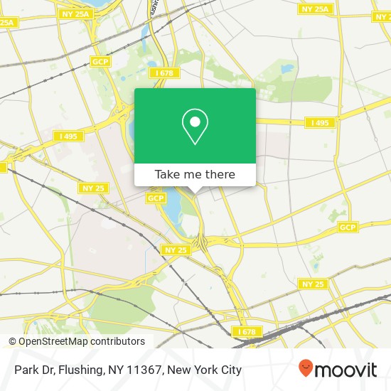 Park Dr, Flushing, NY 11367 map