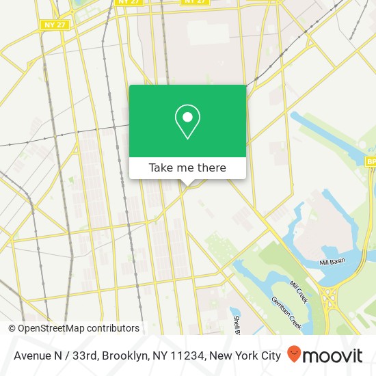 Mapa de Avenue N / 33rd, Brooklyn, NY 11234