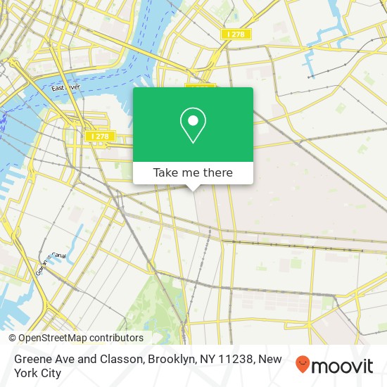Greene Ave and Classon, Brooklyn, NY 11238 map