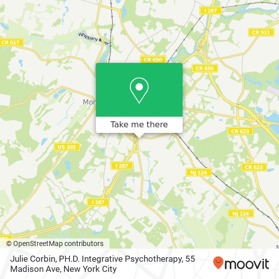 Julie Corbin, PH.D. Integrative Psychotherapy, 55 Madison Ave map