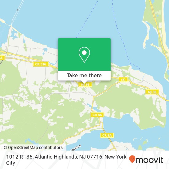 Mapa de 1012 RT-36, Atlantic Highlands, NJ 07716