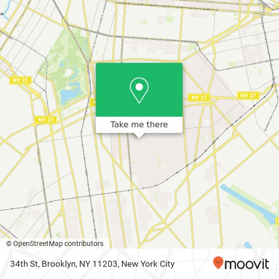 Mapa de 34th St, Brooklyn, NY 11203